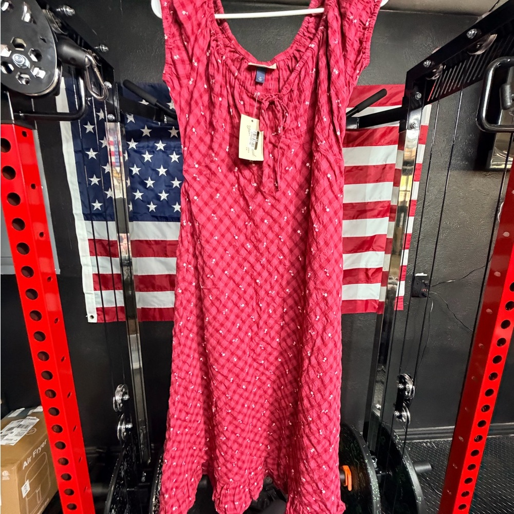 Women’s Pink Cotton Sundress with Eyelet Detail